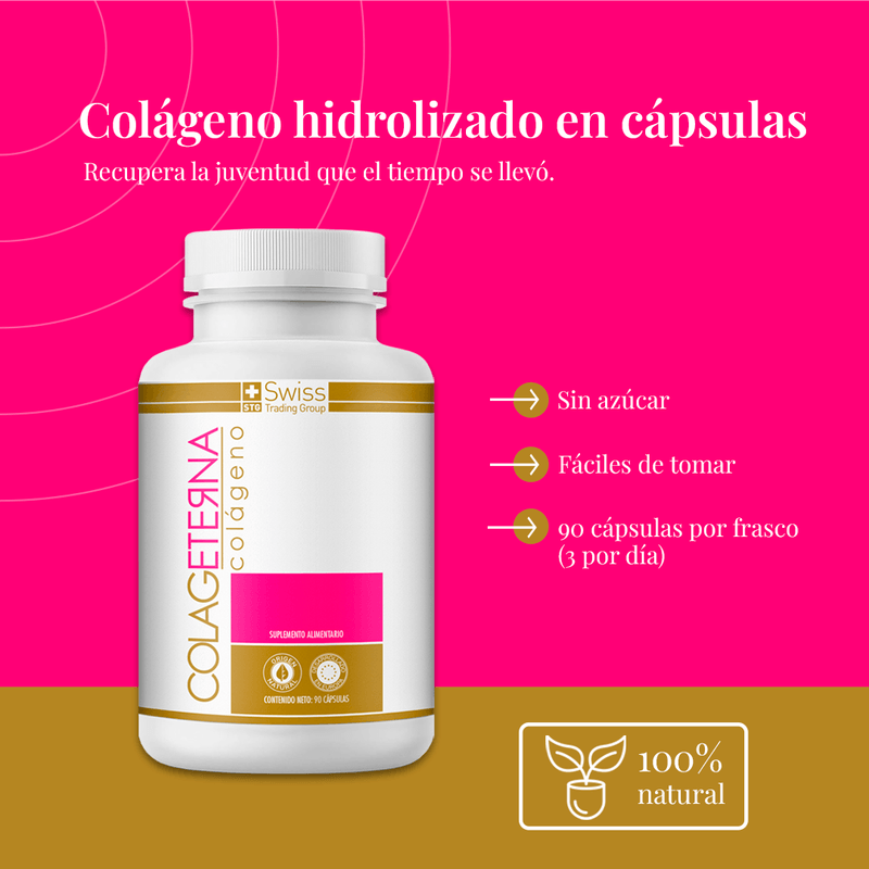Colageterna Colágeno Hidrolizado. 90 Cápsulas.